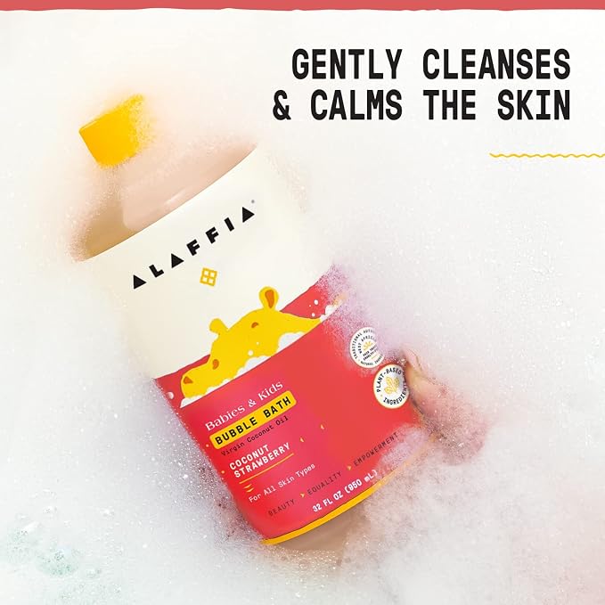 Alaffia Babies & Kids Bubble Bath, Coconut Strawberry, Pump Included – Gentle - Image 3