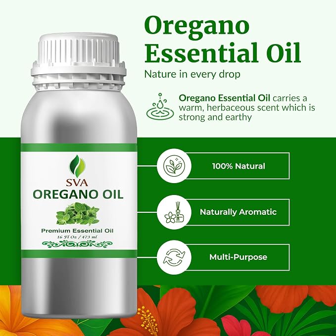 SVA Oregano Essential Oil – 16 Fl Oz – 100% Natural Oregano Oil - Image 3