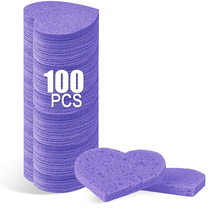 100-Count Compressed Facial Sponges by Mainlyrunmakeupsuppliers