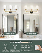 Bathroom Light Fixtures, 3-Light Wall Sconce, Modern Sconces Wall Lighting - Image 6