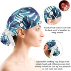 Adjustable Brown Dachshund Dog Blue Surgical Scrub Cap - Image 3