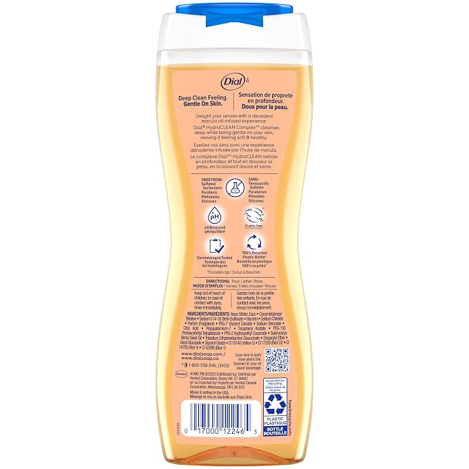Dial Body Wash, Pamper & Indulge Marula Oil, 16 Fl Oz, Hydraclean Complex & - Image 6