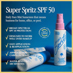 Vacation Super Spritz SPF 50 Face Mist & Air Freshener Bundle, Daily Face - Image 2