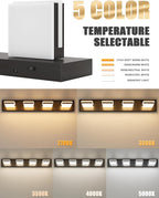 VOLISUN Modern 30-Inch 4-Light Black LED Bathroom Vanity Light Fixtures Over - Image 2