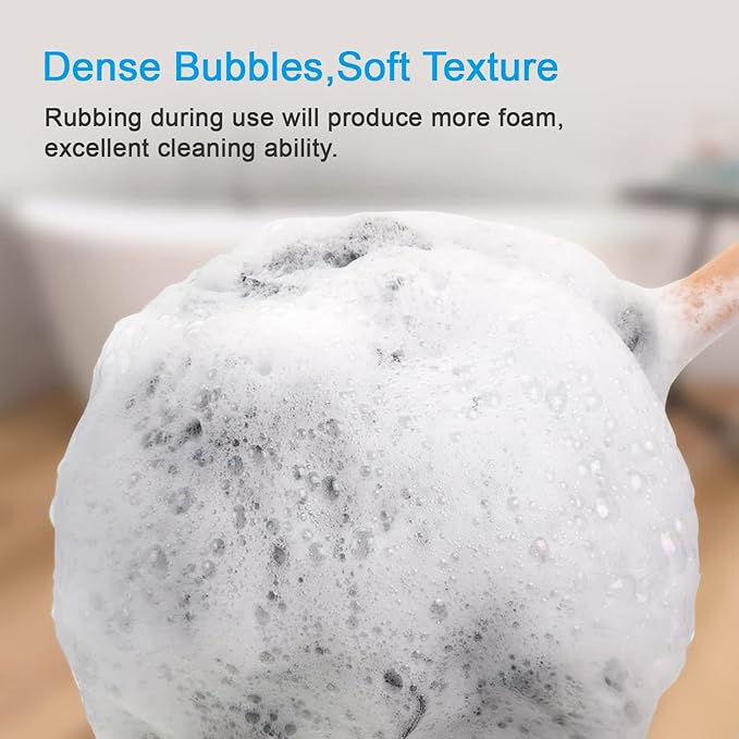 AmazerBath Shower Sponge Loofah Back Scrubber, PE Soft Mesh Loofah Body Scrubber - Image 4