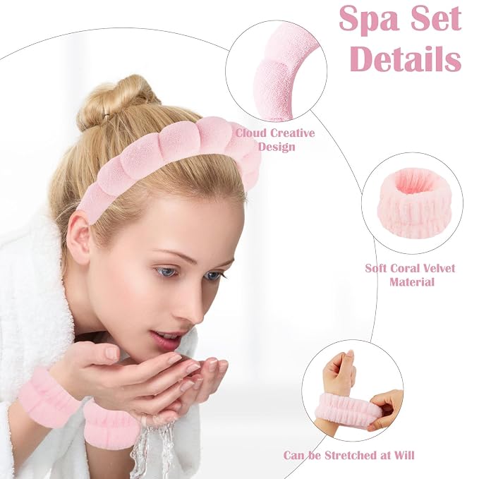 CUBACO Spa Headband and Wristband Set - Image 6