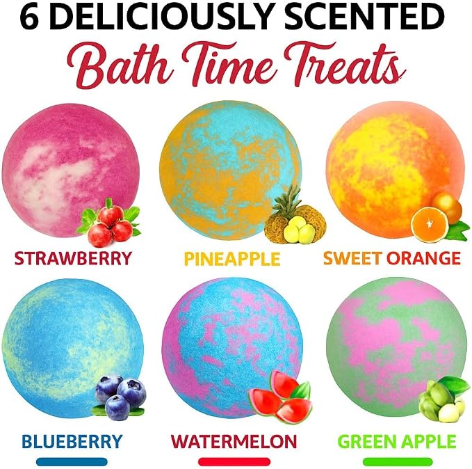 Bath Bombs for Kids with Surprise Inside, Mermaid Bath Bombs for Girls with - Image 3