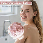 MTDLYICE Loofah Sponge XXL-100g 4 Pack, Bath Sponge Soft Mesh Shower Puff Loofah - Image 4