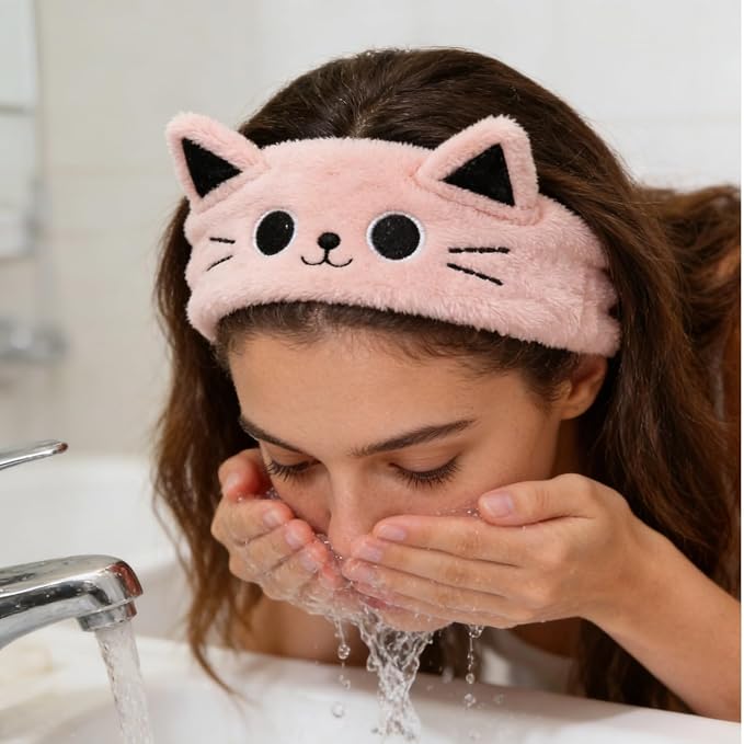 2 PCS Cute Cat Ear Spa Headband - Image 7