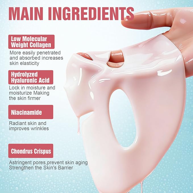 Deep Collagen Face Mask Overnight, Bio- Collagen Mask Real Deep Mask, Hydrating - Image 2