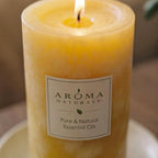 Aroma Naturals Orange and Lemongrass Essential Oil Scented Pillar Candle - Image 7