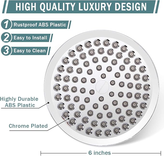 Taiker Filtered Shower Head, High Pressure Rainfall Shower Head/Handheld Shower - Image 8