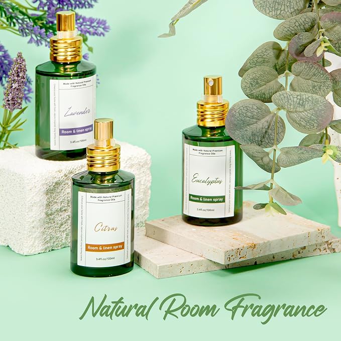 Room Spray Odor Eliminator 3 Pack, Natural Essential Oil Air Freshener Spray - Image 5