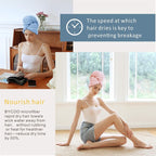 2 Pack Large Microfiber Hair Towel Wrap - Image 4