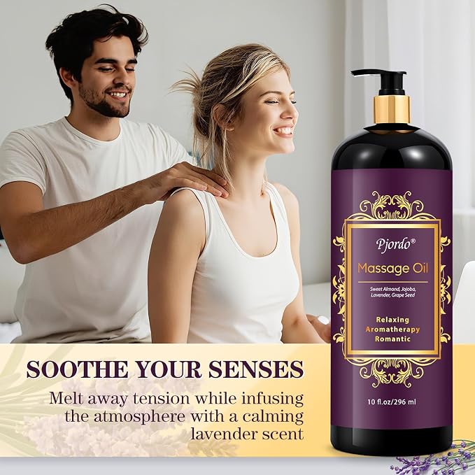 Pjordo Massage Oil for Massage Therapy, Lavender Oil, - Image 4