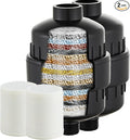 2 Pack Shower Head Filter for Hard Water, Fluoride & Heavy Metals, Universal by LCEVCGK