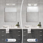 SineRise LED Modern Bathroom Vanity Light Fixtures, Brushed Nickel Modern - Image 6