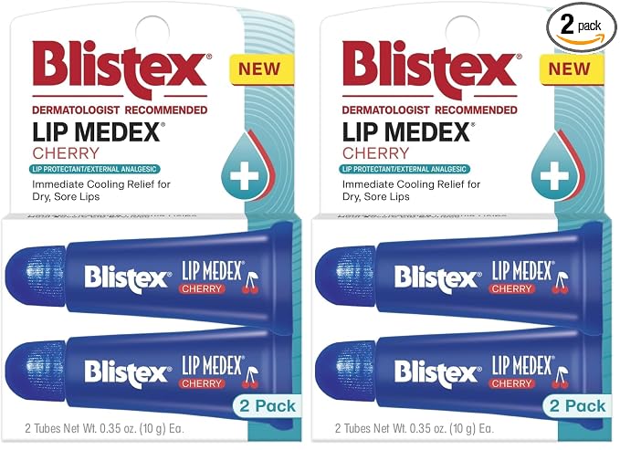 Blistex Cherry Lip Medex, 0.35 oz Each, Advanced Hydration, Medicated Relief by BLISTEXLIPCARE