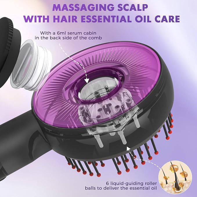 Electric Scalp Massager 4 in 1 Scalp Massaging Brush, Cordless Shiatsu Massager - Image 3