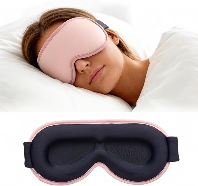 3D Blackout Cooling Gel Eye Mask: 6oz Weighted Cold Compress, Deep Relaxation & by FACEMOON