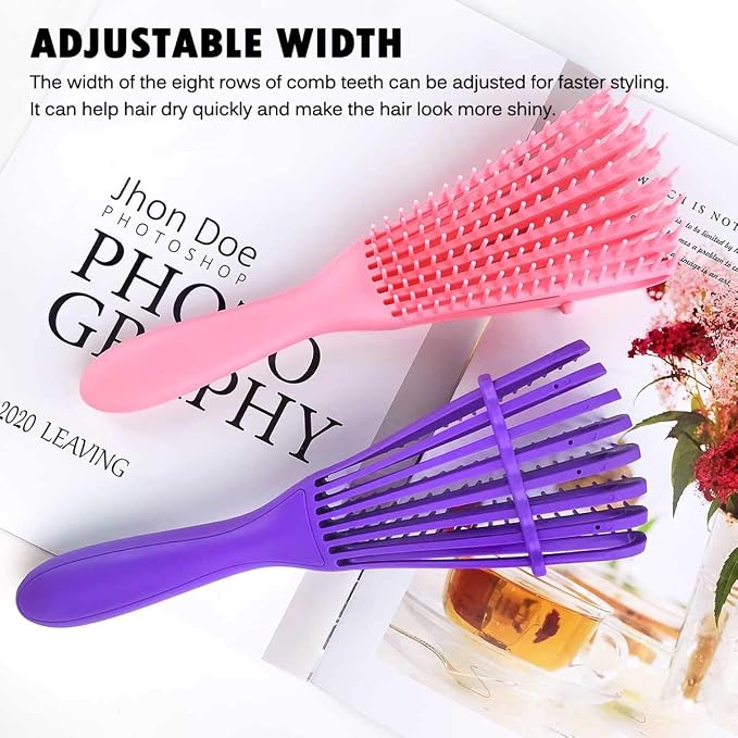 Detangling Brush for Afro American/African 3a to 4c Kinky, Wavy/Curly/Coily Hair - Image 2