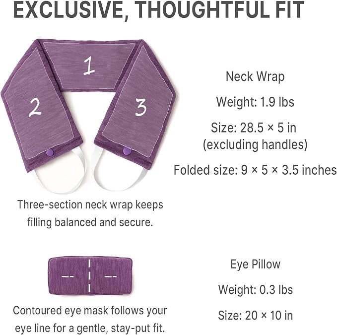 Microwave Heating Pad for Neck – Microwavable Neck Wrap & Eye Mask Set for Neck - Image 5