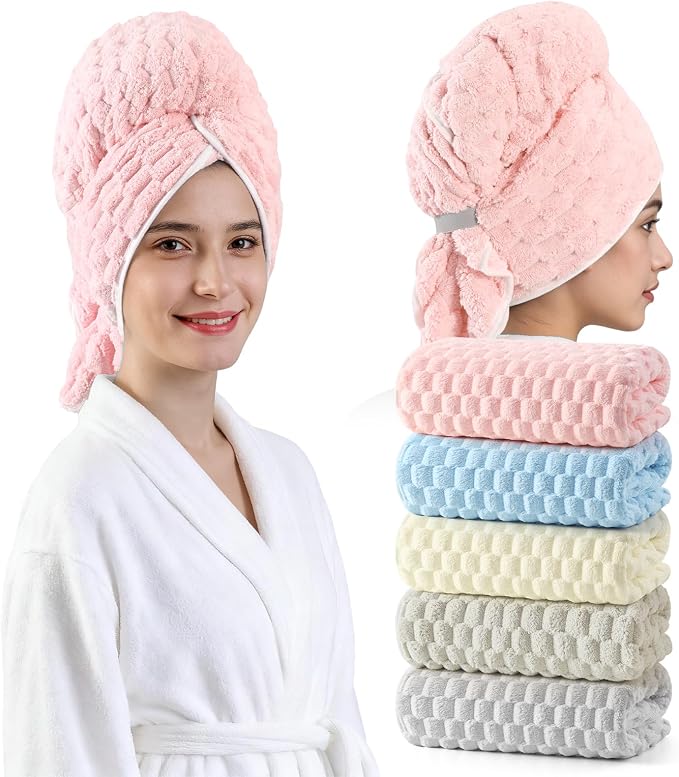 REDKISS 5 Pack Extra Large Hair Towels by REDKISSOnline