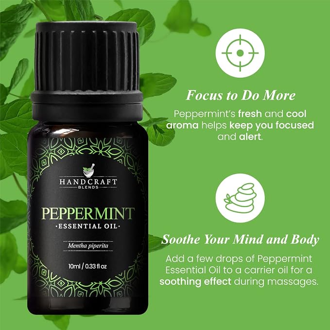 Handcraft Blends Peppermint Essential Oil – 0.33 Fl Oz – 100% Pure and Natural - Image 5