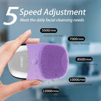 Facial Cleansing Brush, 3-in-1 Electric Silicone Face Scrubber, Vibrating - Image 4