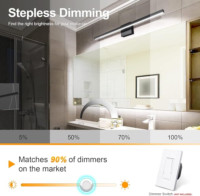 VOLISUN Modern Bathroom Vanity Light 31.5 inch, 18W Dimmable 5CCT Led Bathroom - Image 3