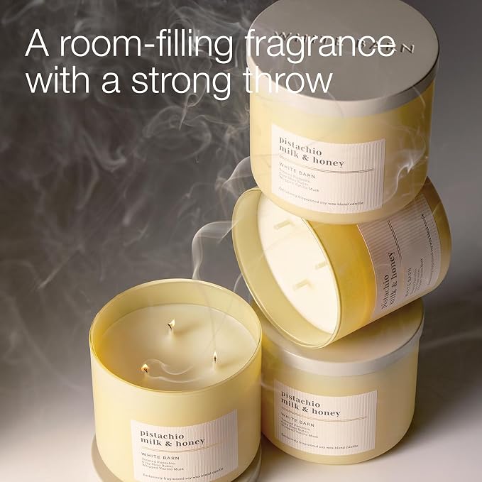 Bath & Body Works 3-Wick Candle, Pistachio Milk & Honey Candle, Strong Throw - Image 5