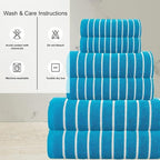 CASA COPENHAGEN Ecstatic 6Pcs 100% Egyptian Cotton Large Designer Towels Gift - Image 4