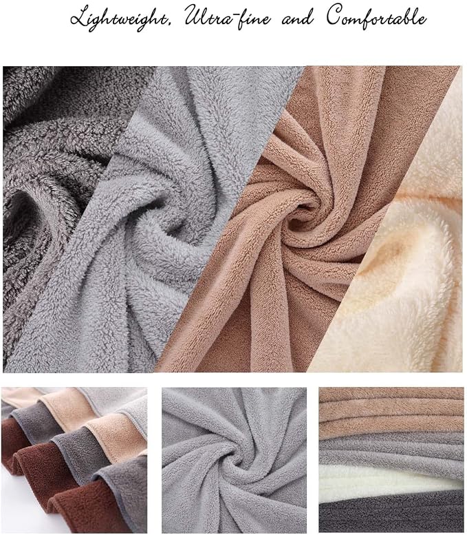 Lumimi Towels 3 Piece Very Soft Microfiber Bath Towel Set Super Absorbent Light - Image 5