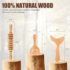 KintKita Wood Therapy Massage Tools 3 in 1, Wooden Lymphatic Drainage Massager - Image 6