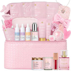 33 Pcs Mother's Day Gift for Mom, Rose Facial Skin Care Set, Bath & Body Spa by RAROSAACCA