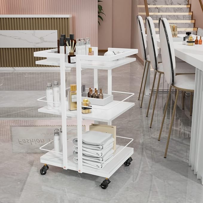 Esthetician Cart with Wheels Utility Salon Rolling Trolley, Tattoo Manicure - Image 2