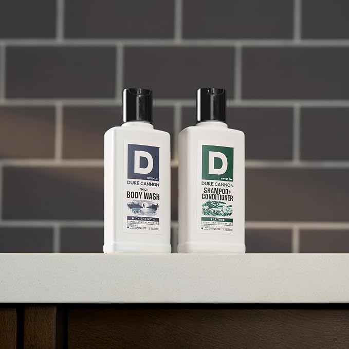 Duke Cannon THICK Body Wash for Men – High-Viscosity Shower Gel, Midnight Swim - Image 5