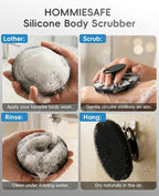Soft Silicone Shower Brush Body Wash Bath Exfoliating Skin Massage Scrubber - Image 4