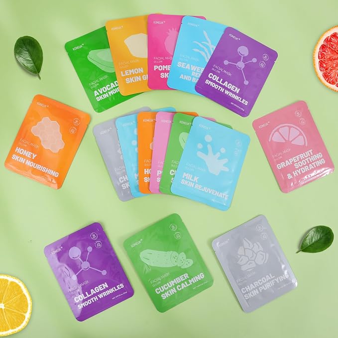 KONEUK 48 Pack Collagen Hydrating Face Masks Skincare - Image 7
