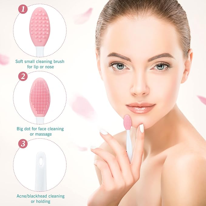 Patelai 24 Pcs Lip Scrub Brush Silicone Lip Scrubber Exfoliator - Image 5