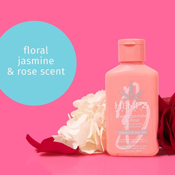 Hempz Mini Collagen-Infused Jasmine & Rose Body Moisturizer, 2.25 oz - Image 4