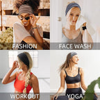 Huachi Wide Headbands: Boho Elastic Non-Slip Thick Stretchy Headbands - Image 5
