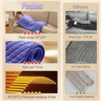 King Size Heating Pad for Back Pain 32"x24" Extra Large Electric Heating Pad - Image 6