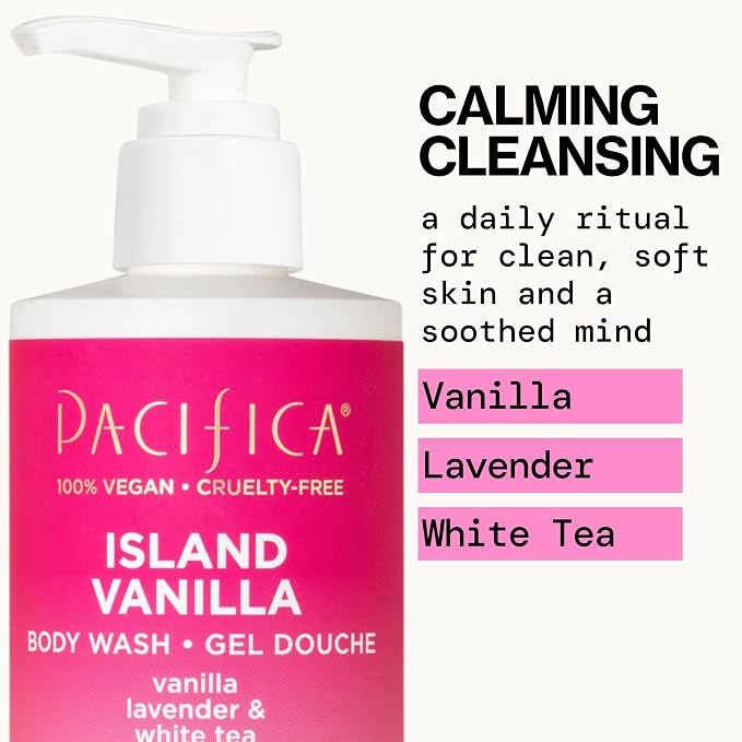 Pacifica Island Vanilla Body Wash Aloe + Hyaluronic Acid, Daily Cleansing - Image 3