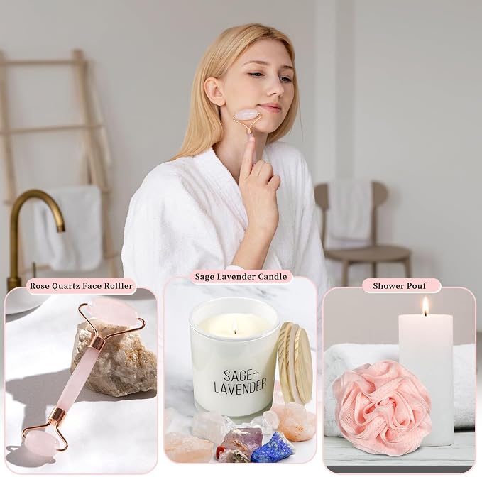 my novel things Birthday Gifts for Women, Bathrobe Set, Spa Robe and Slippers - Image 4