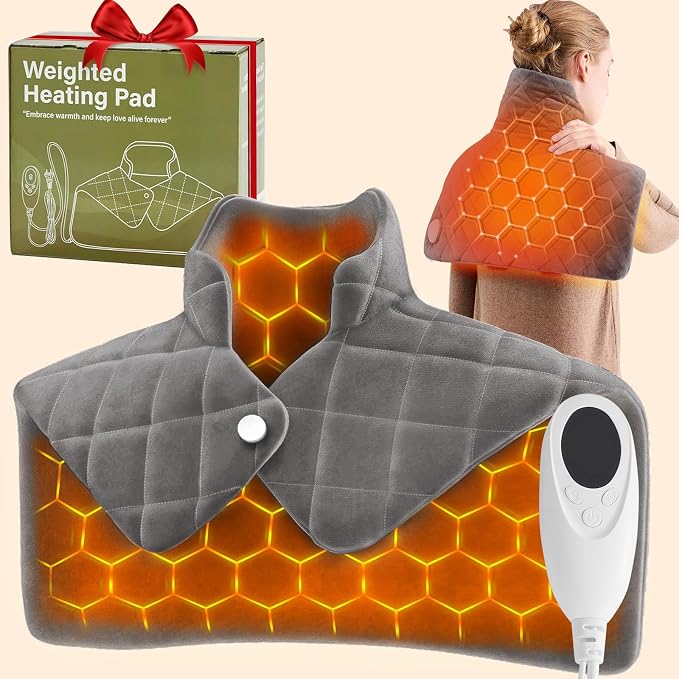 3 lb Weighted Heating Pad for Neck and Shoulders, Mothers Day Gifts for Mom by OCTROT