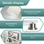 Ascher Bathroom Light Fixtures, 3-Light Vanity Light Over Mirror, Brushed - Image 5