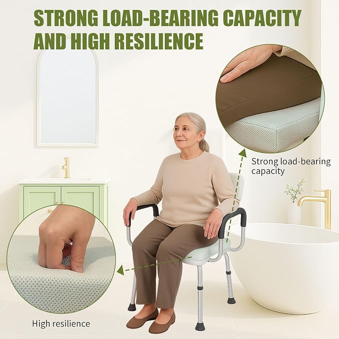 Shower Seat Cushion, Thickened Shower Chair Cushion 4D Air Fiber Material - Image 2