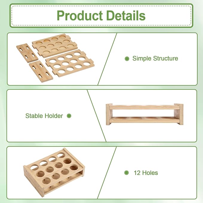 12 Slots Essential Oils Holder Essential Oil Bottle Storage Rack - Image 6