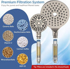 MakeFit Dual Filtered Rain Shower Head Combo, High Pressure Handheld Shower Head - Image 4